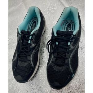 Ryka Dash 2 Athletic‎ Shoes Womens Sz 10.5 Black with Blue ~EUC